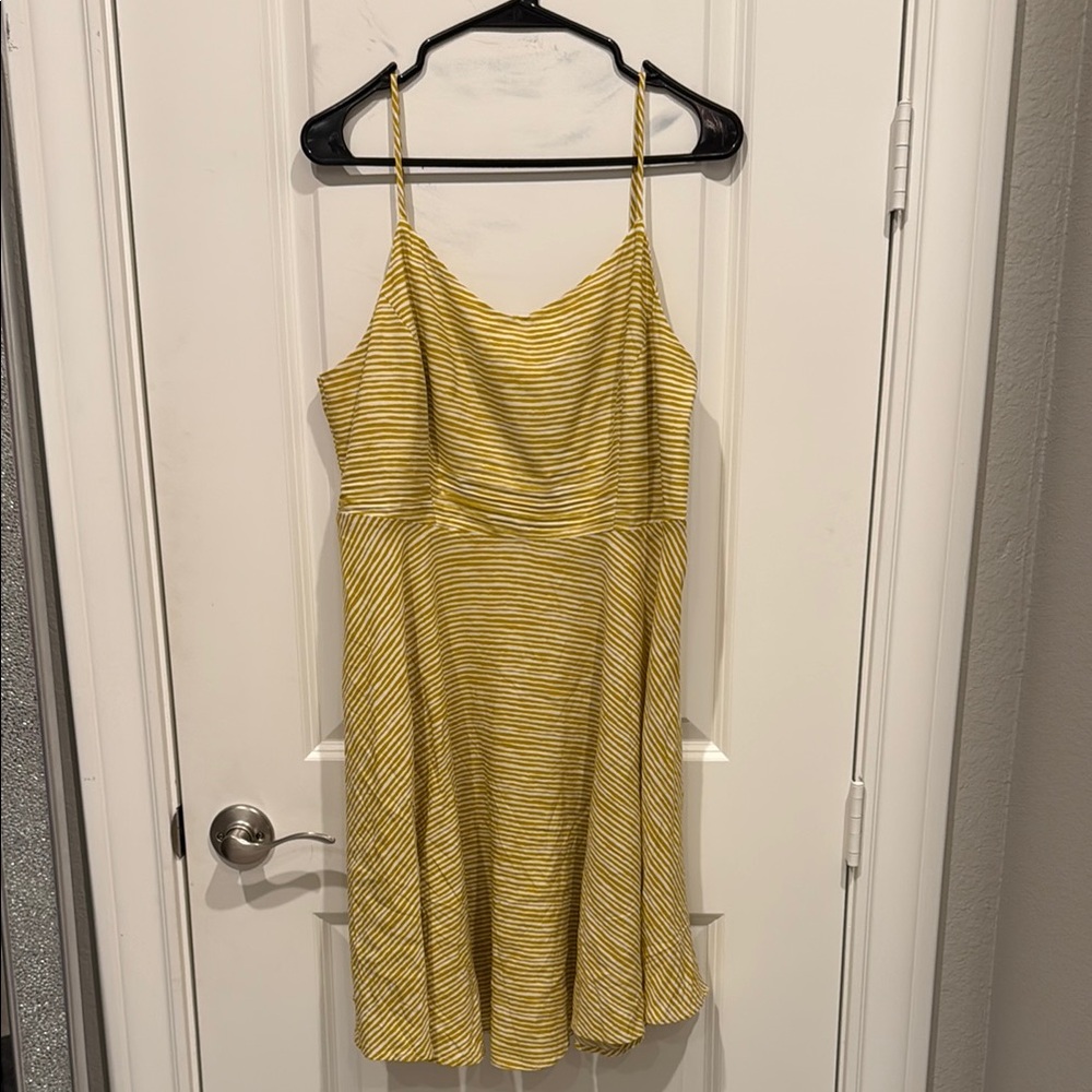 Old Navy, Size Large, Yellow Striped Women's Dress